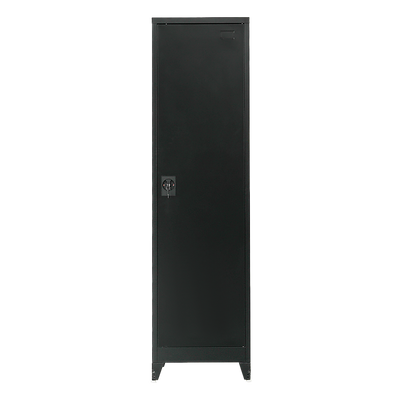 Single-Door Metal Tall Cabinet Shelf Storage for Home Office Gym