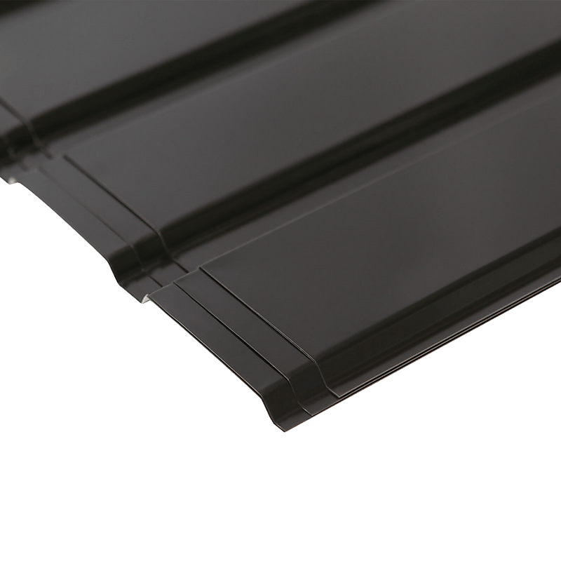 12 PCs Corrugated Roof Sheets Profile Galvanized Metal Roofing Carport Black