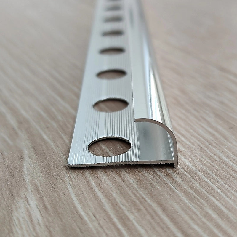 10 x Tile Trim Heavy Duty Round Edge Aluminium 10mm