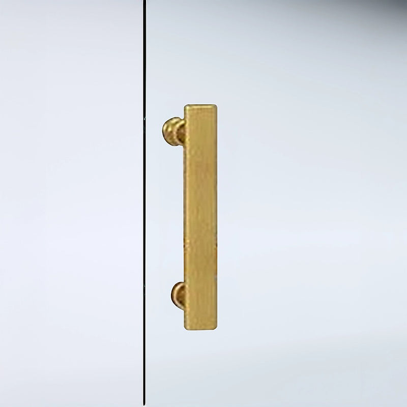 Adjustable 900x900mm Double Sliding Door Glass Shower Screen in Gold