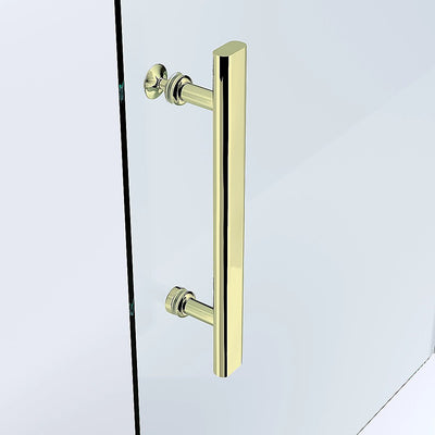 Adjustable 1000x900mm Double Sliding Door Glass Shower Screen in Gold