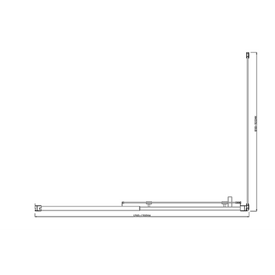 Adjustable 1300x920mm Single Door Corner Sliding Glass Shower Screen in Black