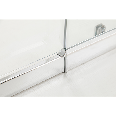 Adjustable 1400x800mm Single Door Corner Sliding Glass Shower Screen in Chrome