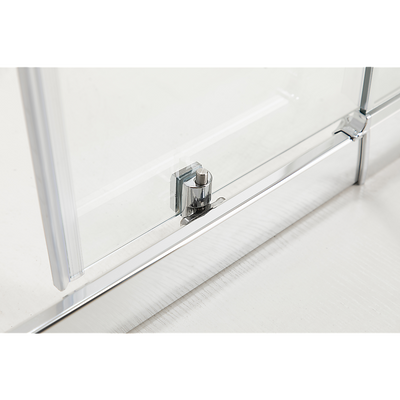 Adjustable 1400x800mm Single Door Corner Sliding Glass Shower Screen in Chrome