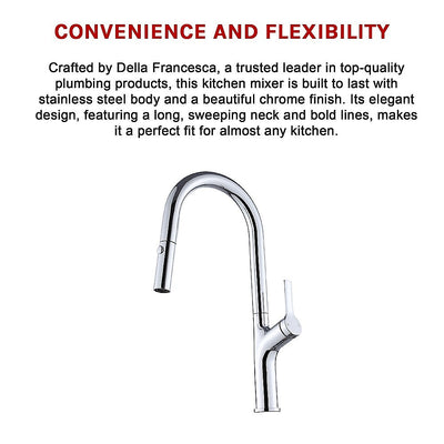 Kitchen Laundry Bathroom Basin Sink Pull Out Mixer Tap Faucet in Chrome