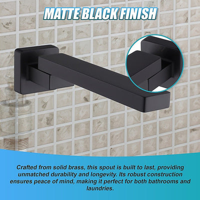 Bath In Wall Swivel Spout in Matte Black