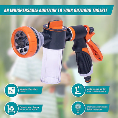 Garden Hose Nozzle Pet Shower Car Wash Leak-Proof Hose Hand Sprayer Switch