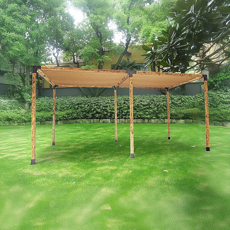 Roof Pergola Gazebo Shed Matte Black Steel Brackets and Coffee Screen DIY Kits