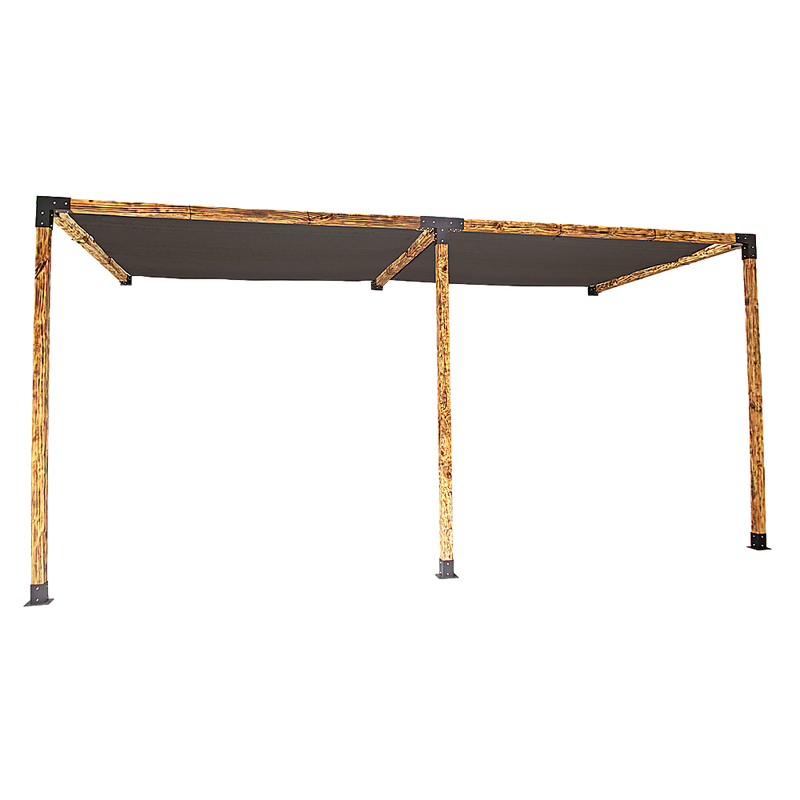 Roof Pergola Gazebo Shed Matte Black Steel Brackets and Black Screens DIY Kits
