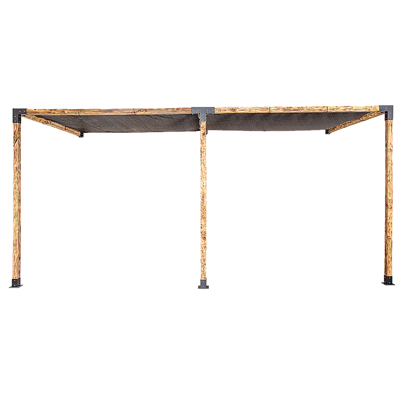Roof Pergola Gazebo Shed Matte Black Steel Brackets and Black Screens DIY Kits