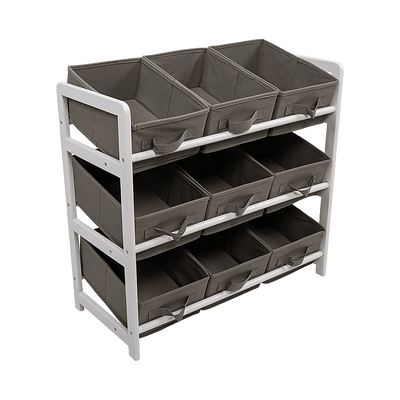 Kids Toy Box Storage Unit Drawers Childrens Bedroom Shelf Baby Nursery Furniture Grey