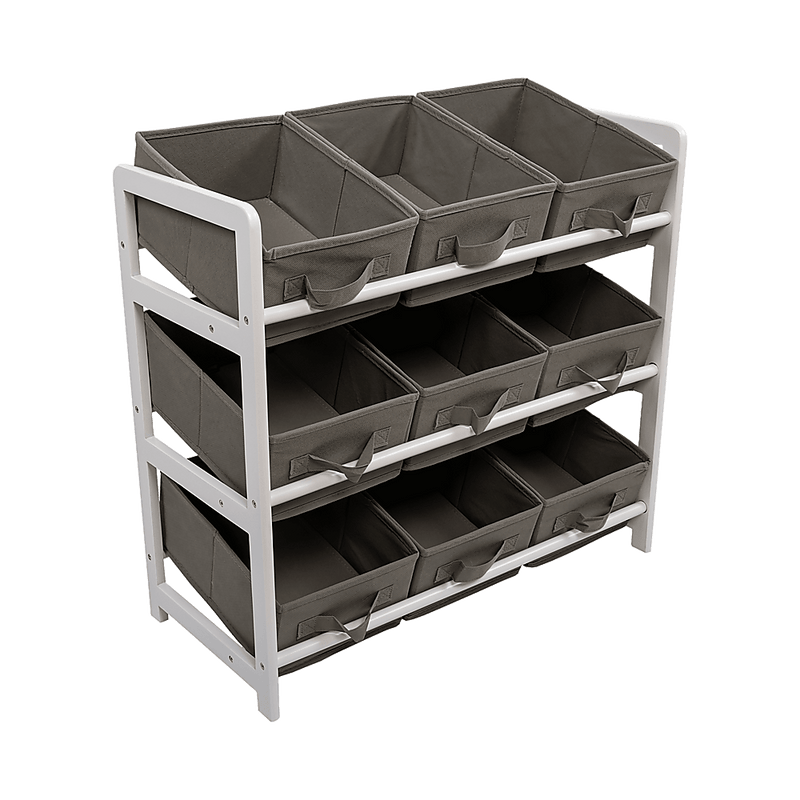 Kids Toy Box Storage Unit Drawers Childrens Bedroom Shelf Baby Nursery Furniture Grey