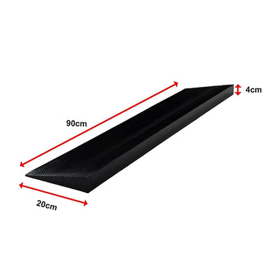 Cuttable Threshold Ramp Rubber Wheelchair Ramp Solid 4 cm Rise 90 cm Wide