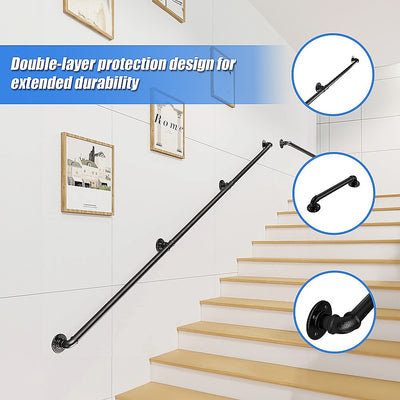 3m Handrail Stair Rail Grab Balustrade Staircase Banister + Installation Kit