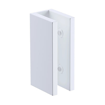 70cm Frameless Glass Bath Screen with Brackets - White