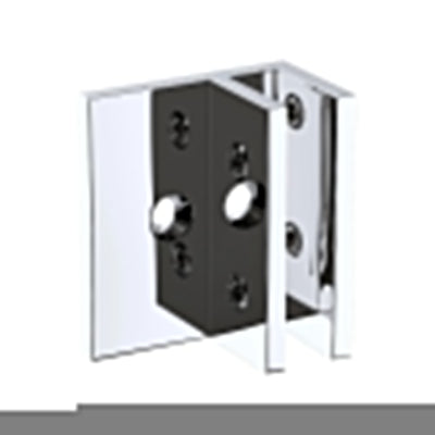 100cm Frameless Glass Bath Screen with Stainless Steel Brackets - Chrome