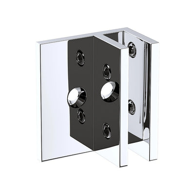 120cm Frameless Glass Bath Screen with Stainless Steel Brackets - Chrome