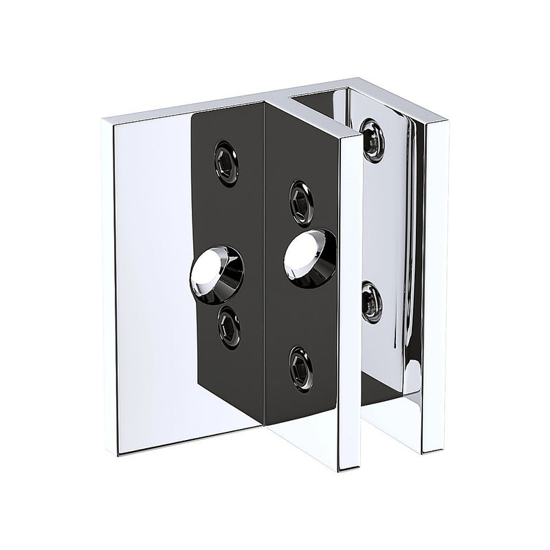 120cm Frameless Glass Bath Screen with Stainless Steel Brackets - Chrome