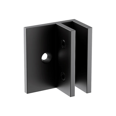 100cm Frameless Glass Bath Screen with Stainless Steel Brackets - Black