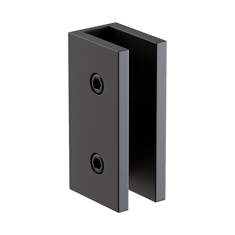 120cm Frameless Glass Bath Screen with Stainless Steel Brackets - Black