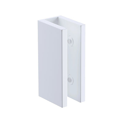 100cm Frameless Glass Bath Screen with Stainless Steel Brackets - White