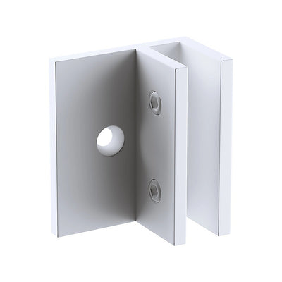 100cm Frameless Glass Bath Screen with Stainless Steel Brackets - White