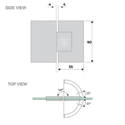 100cm Frameless Glass Bath Screen with Stainless Steel Brackets - White