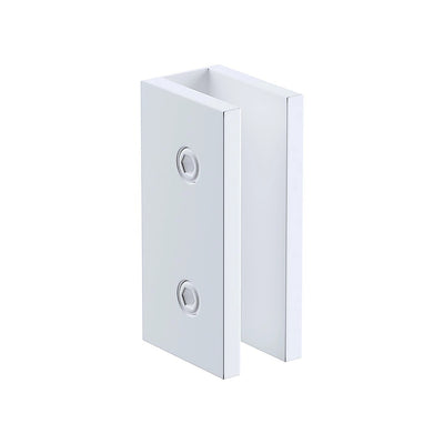 120cm Frameless Glass Bath Screen with Stainless Steel Brackets - White