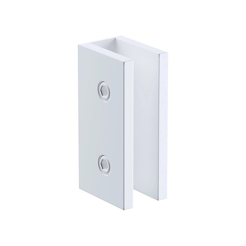 120cm Frameless Glass Bath Screen with Stainless Steel Brackets - White