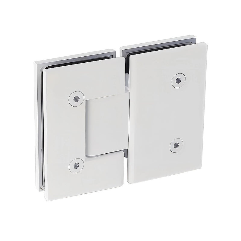 120cm Frameless Glass Bath Screen with Stainless Steel Brackets - White