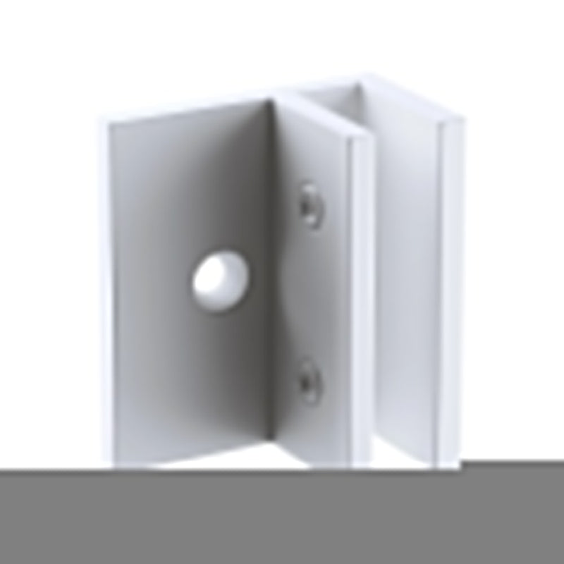 120cm Frameless Glass Bath Screen with Stainless Steel Brackets - White