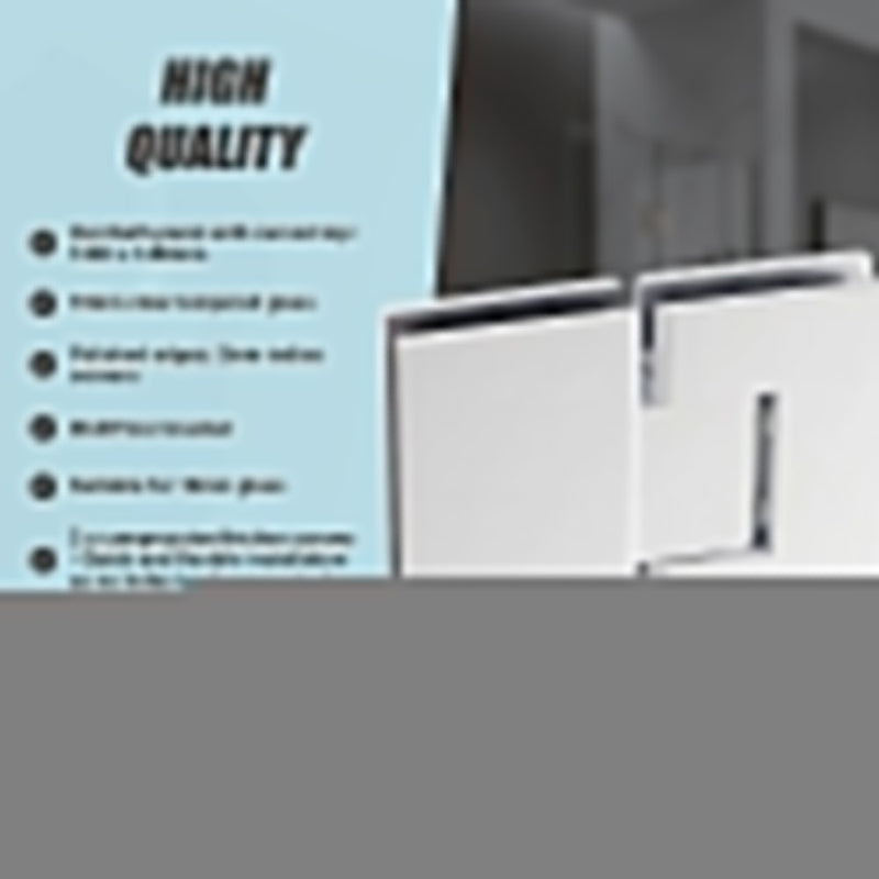 120cm Frameless Glass Bath Screen with Stainless Steel Brackets - White