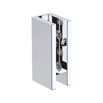 120cm Frameless Glass Bath Screen – Brass Wall U-Brackets in Chrome for Stylish Bathroom Upgrade