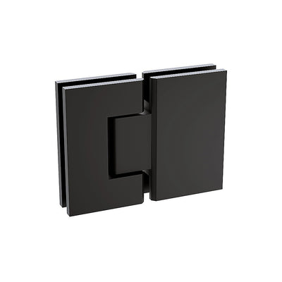 120cm Frameless Glass Bath Screen with Brass Brackets - Black