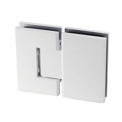 100cm Frameless Glass Bath Screen with Brass Brackets - White