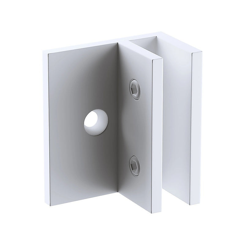 100cm Frameless Glass Bath Screen with Brass Brackets - White