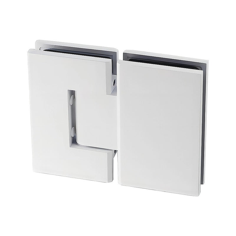 120cm Frameless Glass Bath Screen with Brass Brackets - White