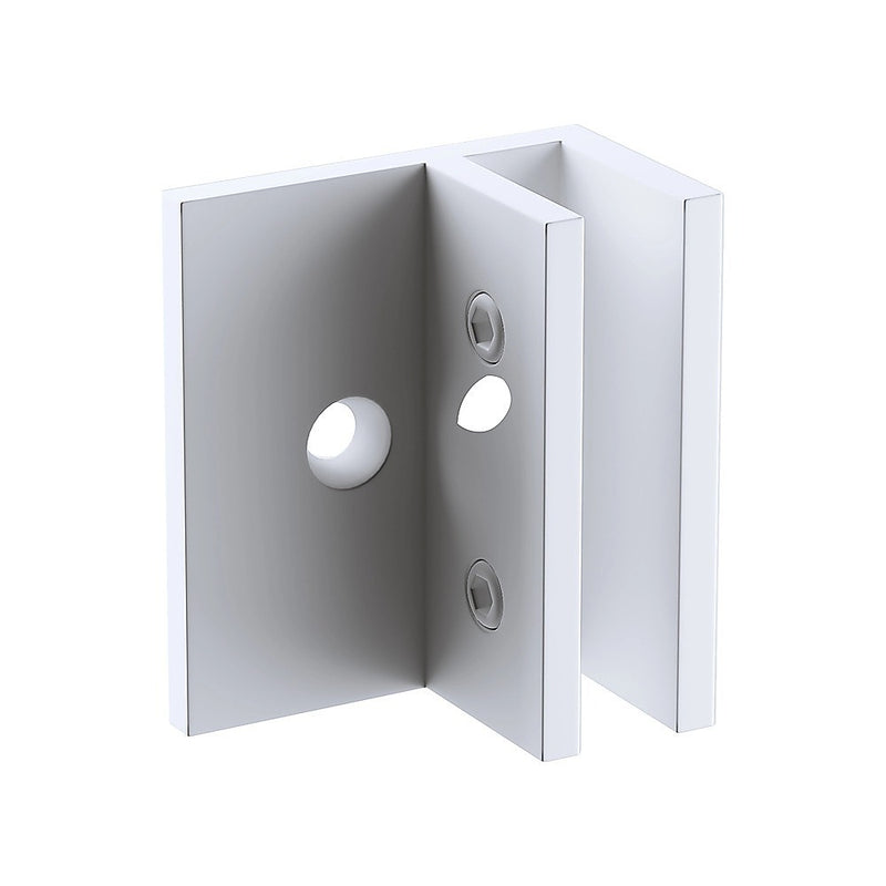 120cm Frameless Glass Bath Screen with Brass Brackets - White