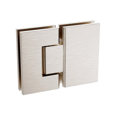 100cm Frameless Glass Bath Screen – Brass Wall U-Brackets in Nickel for Stylish Bathroom Upgrade