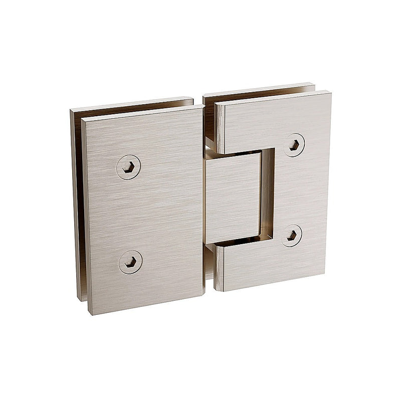 100cm Frameless Glass Bath Screen – Brass Wall U-Brackets in Nickel for Stylish Bathroom Upgrade