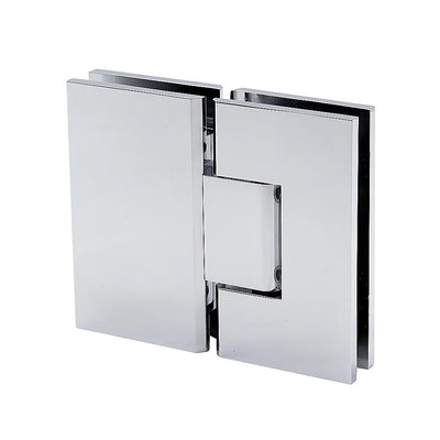 100cm Frameless Glass Bath Screen with Channel and Stainless Steel Hinges- Chrome