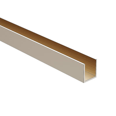 100cm Frameless Glass Bath Screen with Channel and Stainless Steel Hinges- Nickel