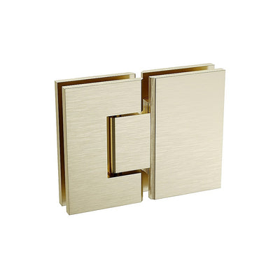100cm Frameless Glass Bath Screen with Channel and Brass Hinges - Gold