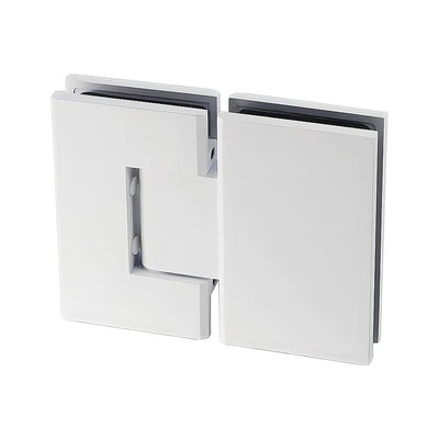 100cm Frameless Glass Bath Screen with Channel and Brass Hinges - White