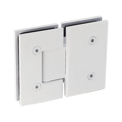 100cm Frameless Glass Bath Screen with Channel and Brass Hinges - White