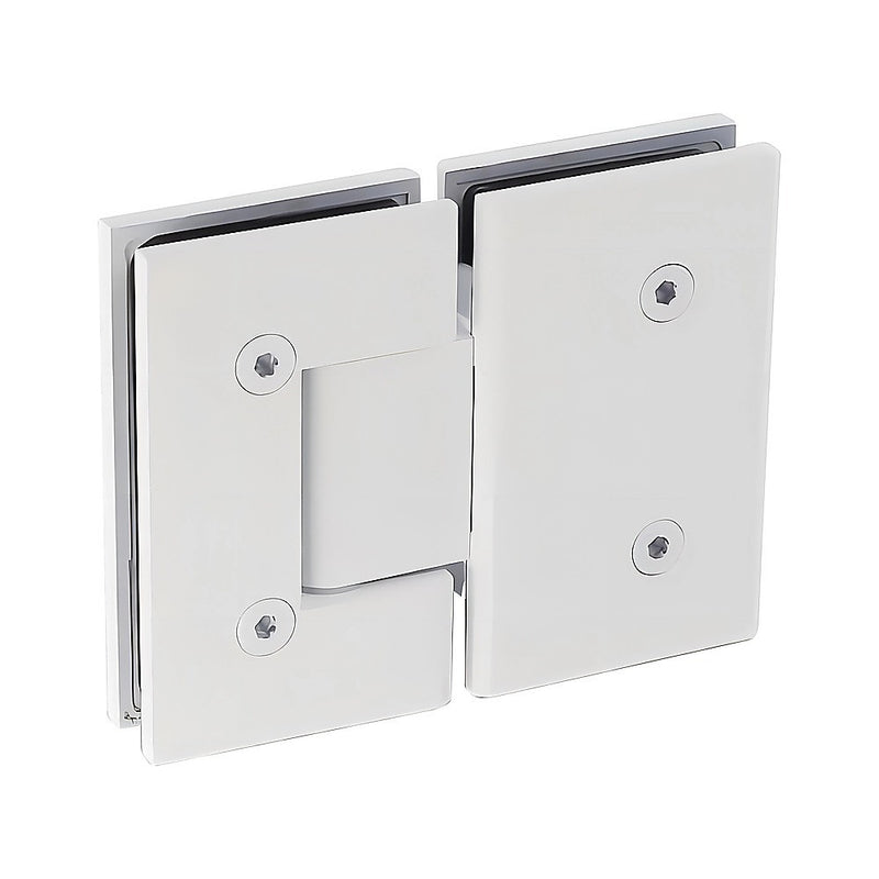 120cm Frameless Glass Bath Screen with Channel and Brass Hinges - White