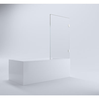 70cm Frameless Swing Bath Panel with Chrome Hardware