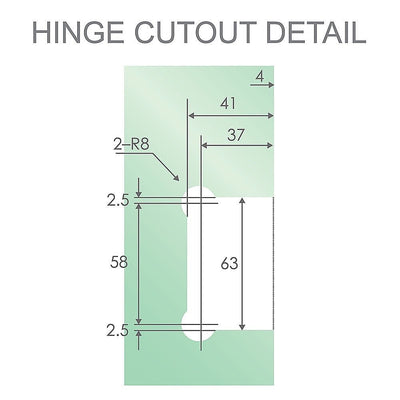 70cm Frameless Swing Bath Panel with Chrome Hardware