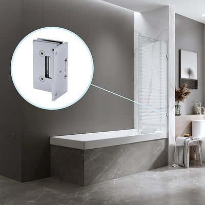 70cm Frameless Swing Bath Panel with Chrome Hardware