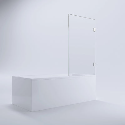 70cm Frameless Swing Bath Panel with Chrome Hardware
